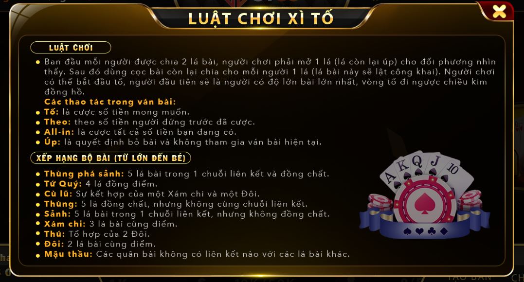 Luật chơi xì tố cực kỳ dễ hiểu tại May88 Club